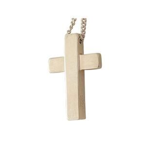 Gucci Sterling Silver Cross Pendant Necklace